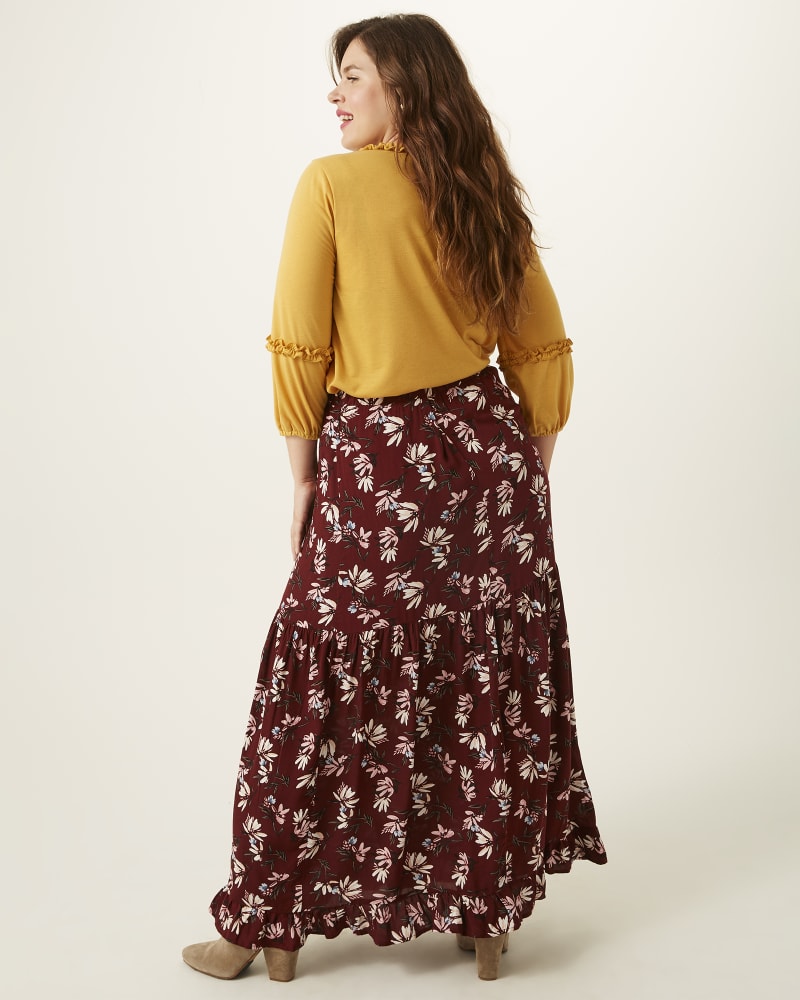 Floral maxi skirt plus size outlet